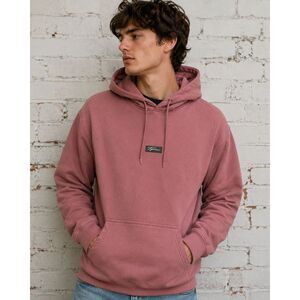 Topman Hoodie Men’s Medium Pullover Muted Rose Logo Patch Kangaroo Pocket Casual